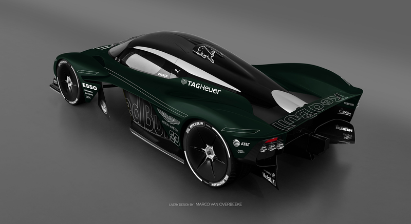 Illustration for article titled The Aston Martin Valkyrie Looks Especially Good In Classic Racing Liveries